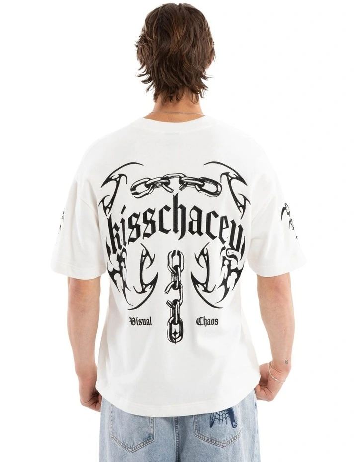 Chains Loopback Street Tee in White image 1