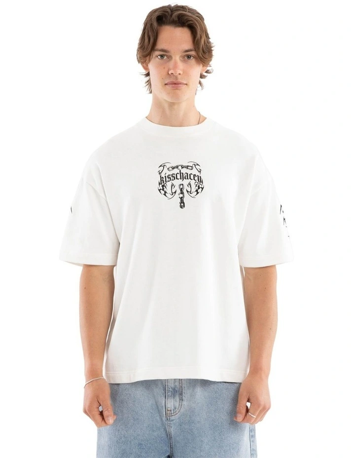Chains Loopback Street Tee in White image 2
