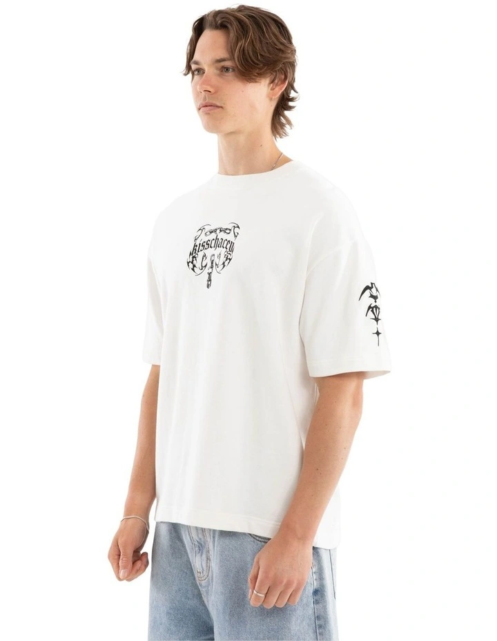 Chains Loopback Street Tee in White image 3