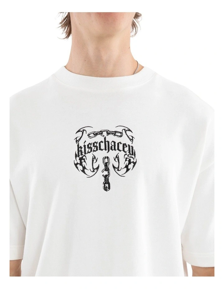 Chains Loopback Street Tee in White image 4