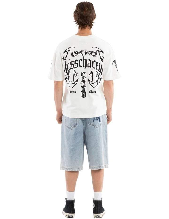 Chains Loopback Street Tee in White image 5