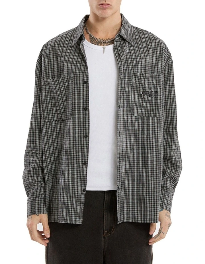 Devotion Casual Long Sleeve Shirt in Black image 2