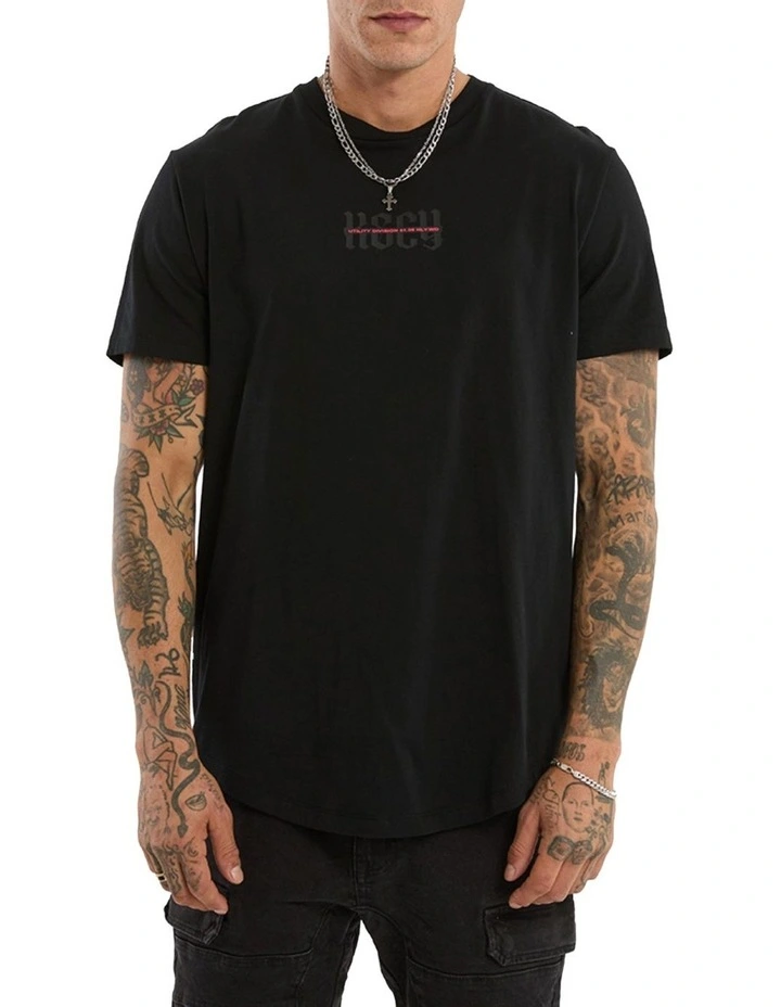 Apparition Dual Curved Tee in Black image 3