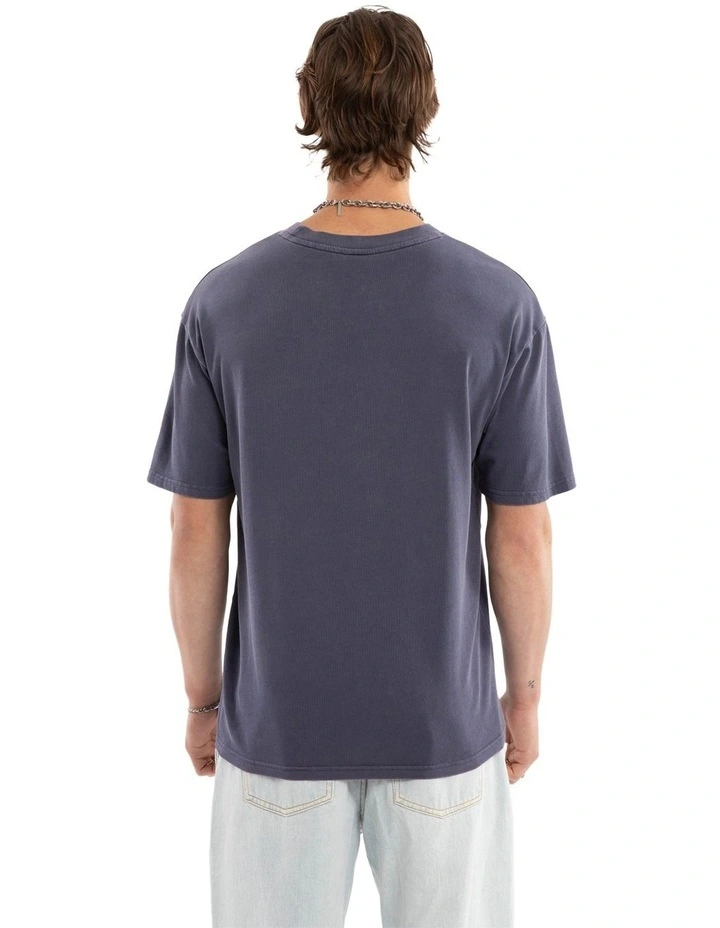 Revolt Box Fit Tee in Blue image 2