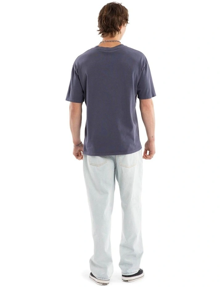 Revolt Box Fit Tee in Blue image 5