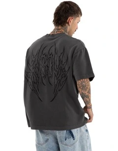 Crossfade Loopback Street Tee in Grey