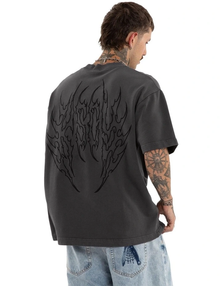 Crossfade Loopback Street Tee in Grey image 1