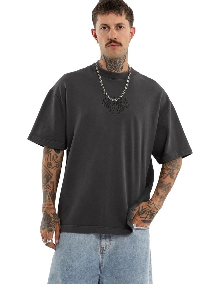 Crossfade Loopback Street Tee in Grey image 2