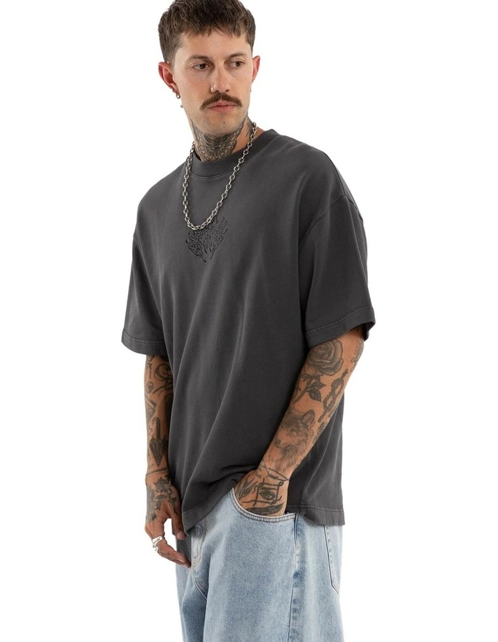 Crossfade Loopback Street Tee in Grey image 3