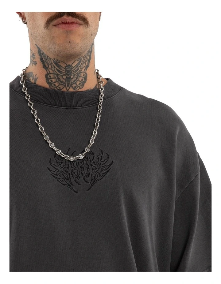 Crossfade Loopback Street Tee in Grey image 4