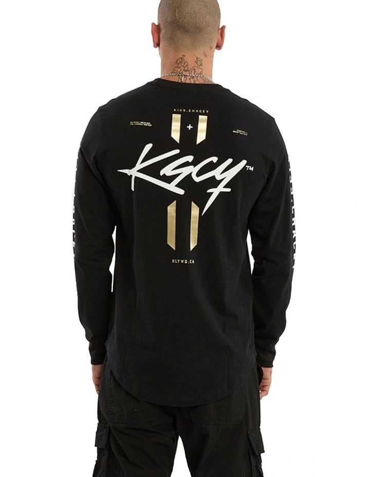 Prayers Dual Cured Long Sleeve Tee in Black image 2