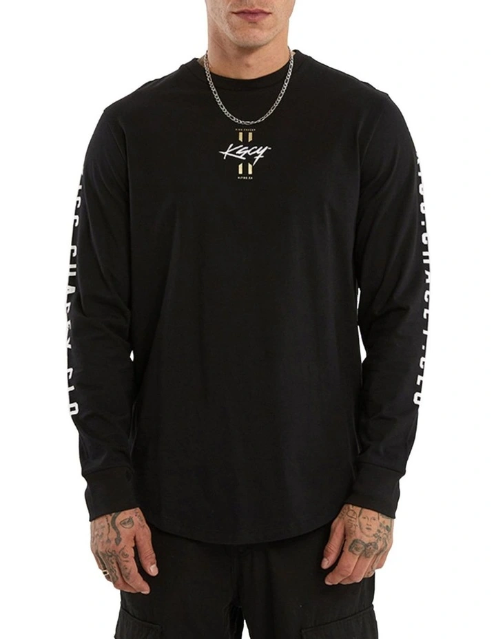 Prayers Dual Cured Long Sleeve Tee in Black image 3