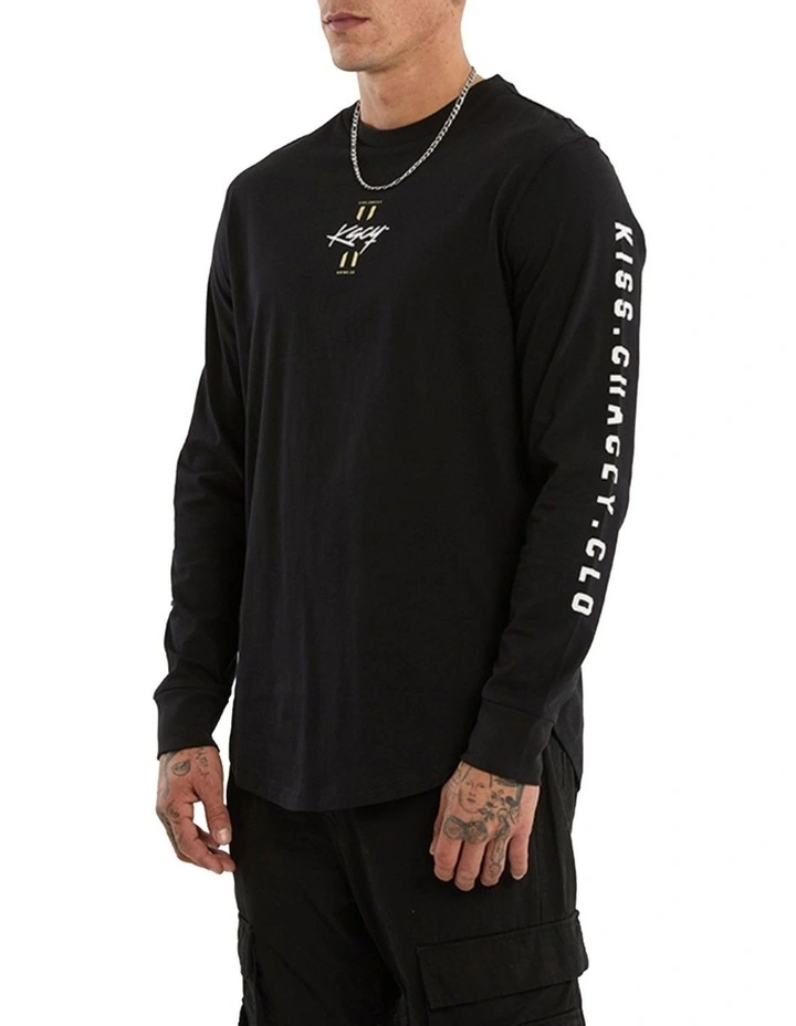 Prayers Dual Cured Long Sleeve Tee in Black image 5