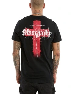 Thunder Dual Curved Tee in Black