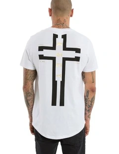 Rain Dual Curved Tee in White