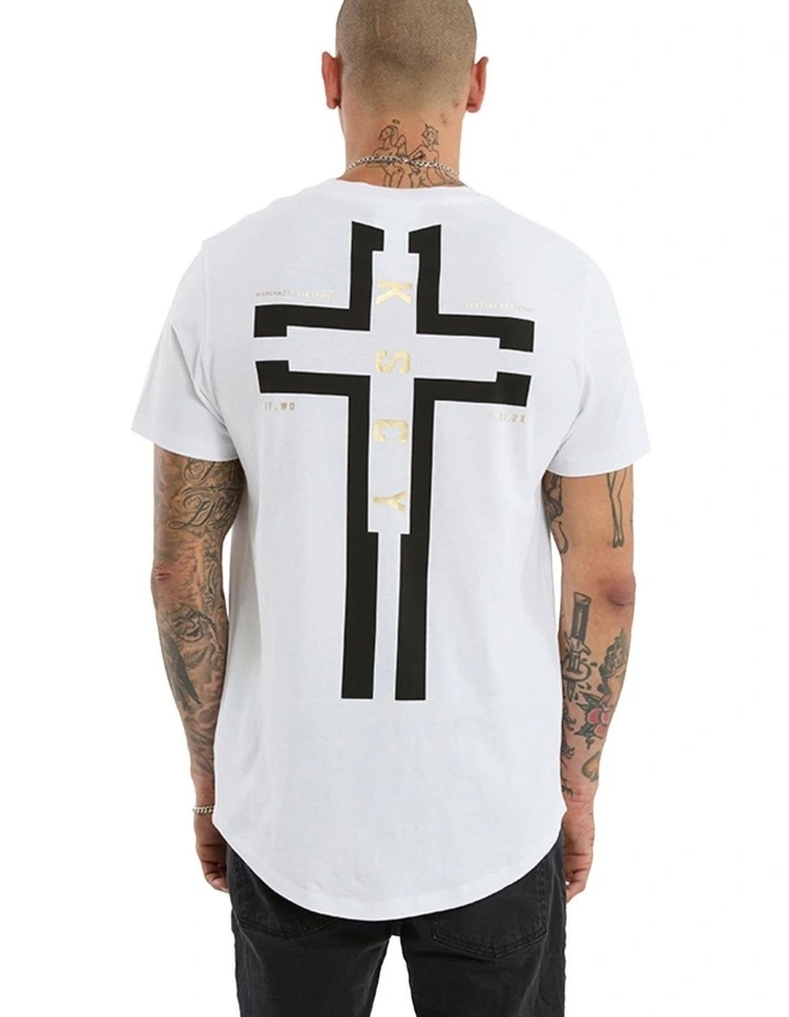 Rain Dual Curved Tee in White image 2