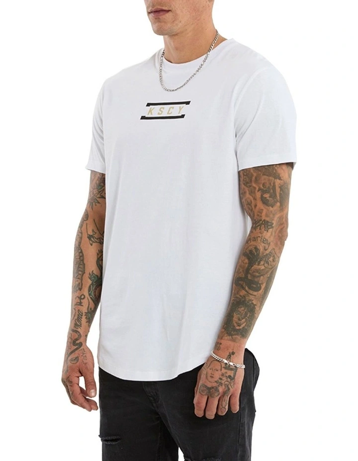 Rain Dual Curved Tee in White image 6