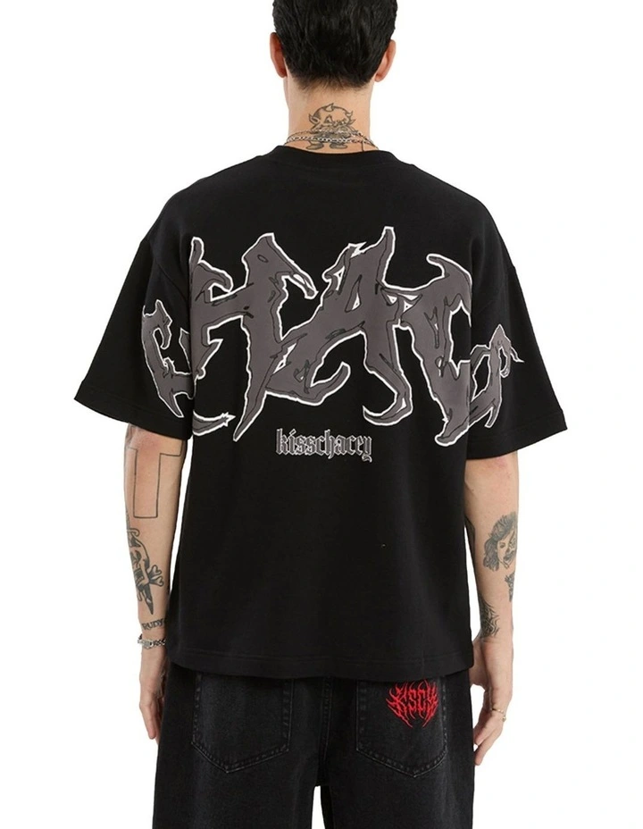 Melt Loopback Street Tee in Black image 1