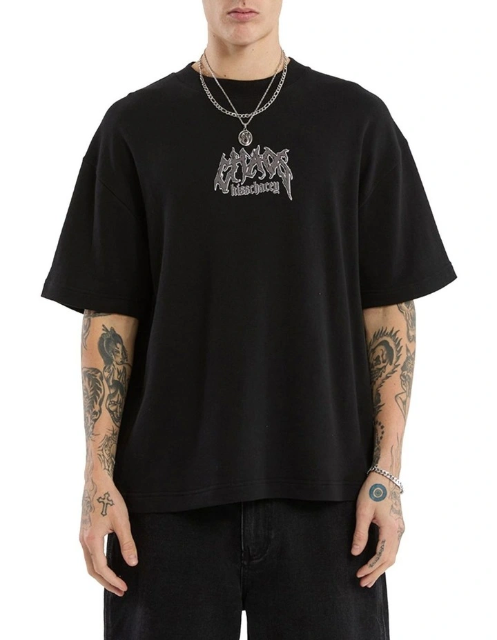 Melt Loopback Street Tee in Black image 4
