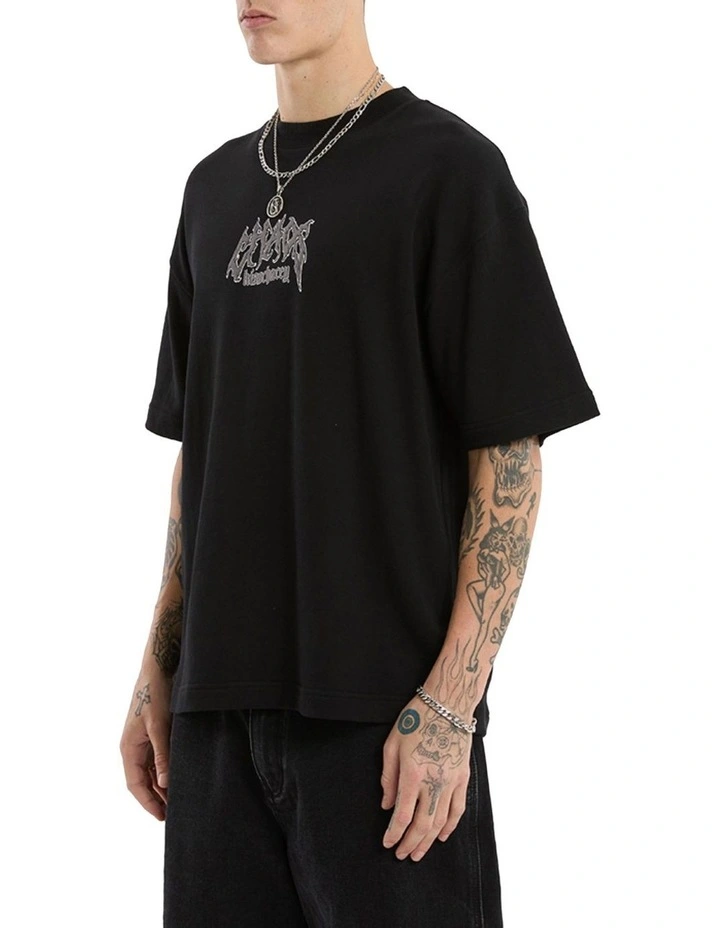 Melt Loopback Street Tee in Black image 5