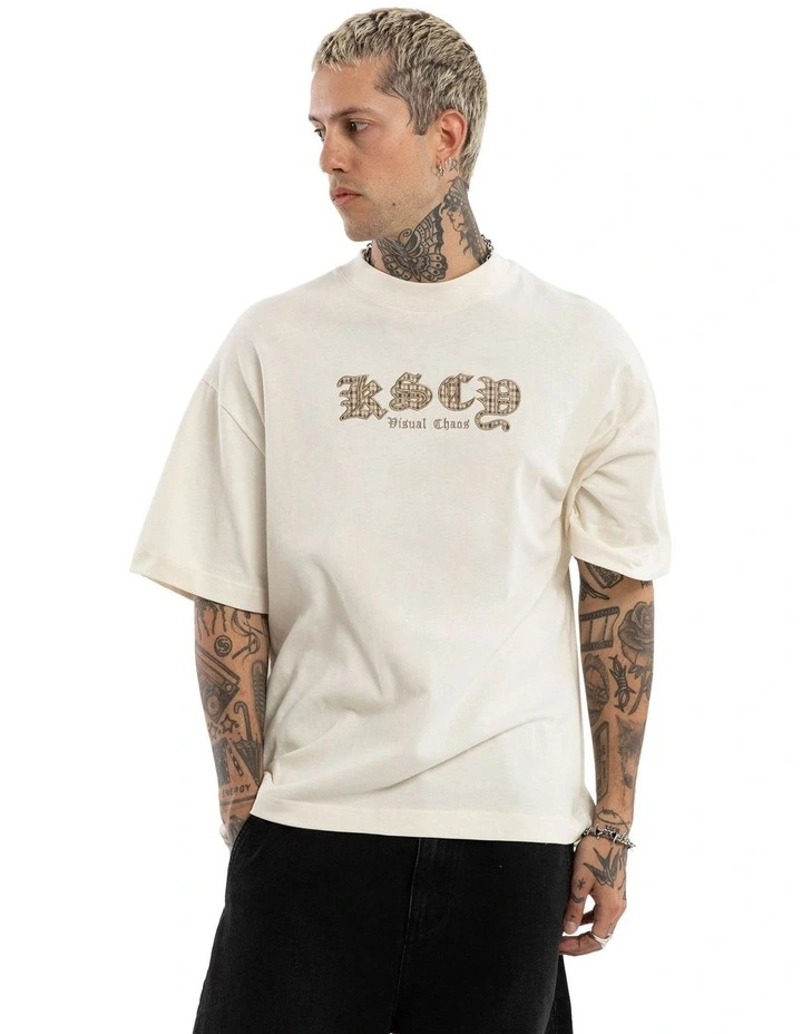 Birmingham Street Tee in Beige image 2