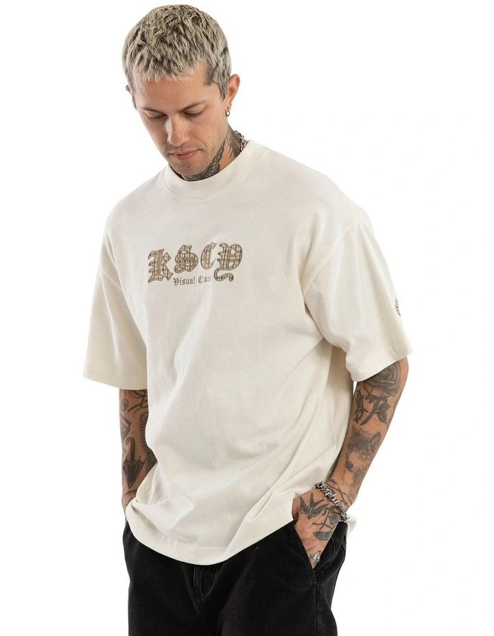 Birmingham Street Tee in Beige image 3
