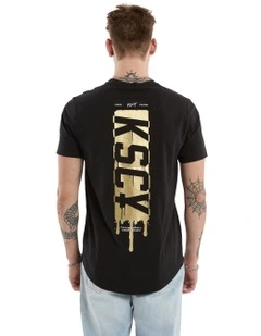 Dream Dual Curved Tee in Black