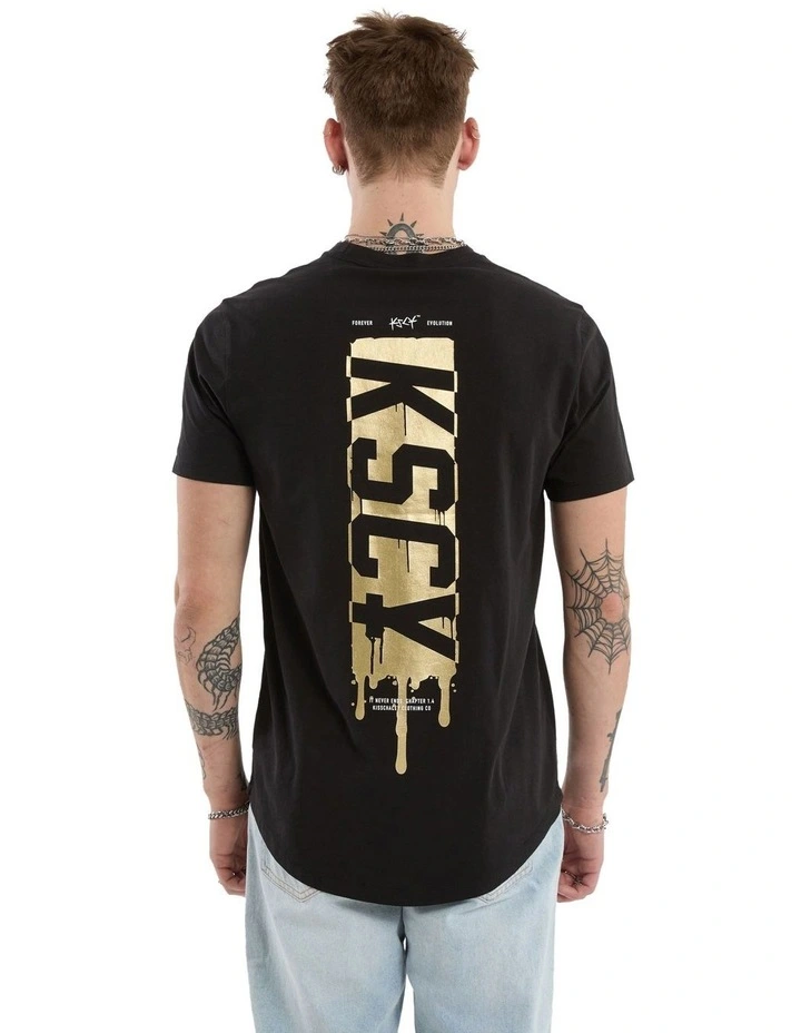 Dream Dual Curved Tee in Black image 1