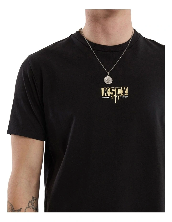 Dream Dual Curved Tee in Black image 4