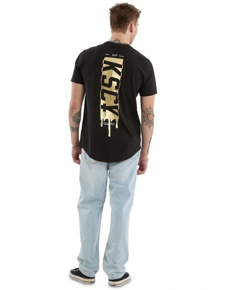 Dream Dual Curved Tee in Black image 5