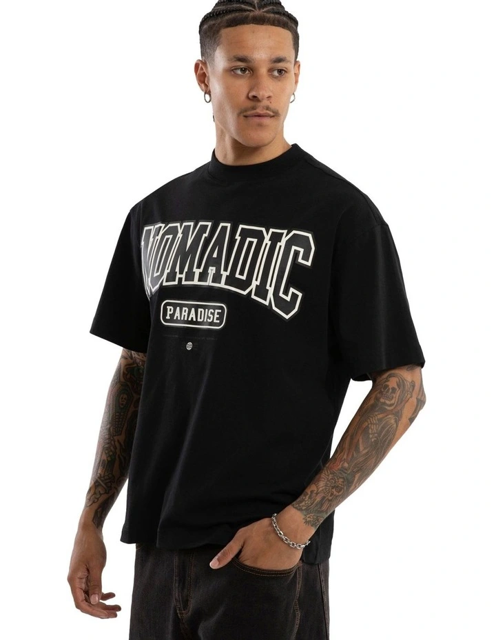 Haramosh Street Tee in Black image 3