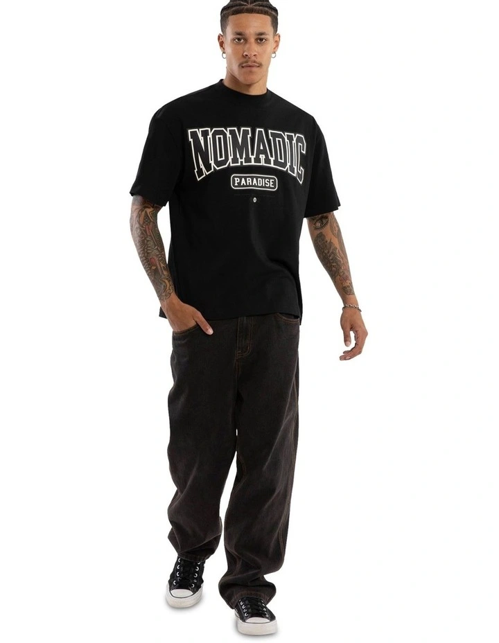 Haramosh Street Tee in Black image 6