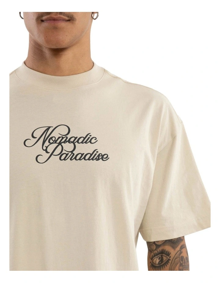 Palm Street Tee in Cream image 6