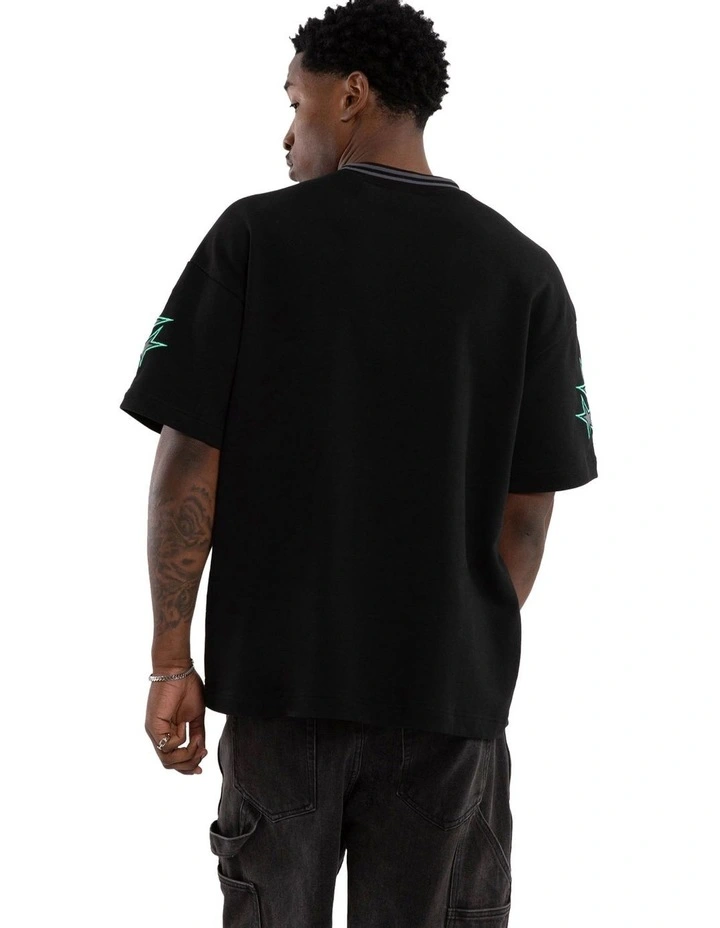 Glitches Loopback Raptor Tee in Black image 2