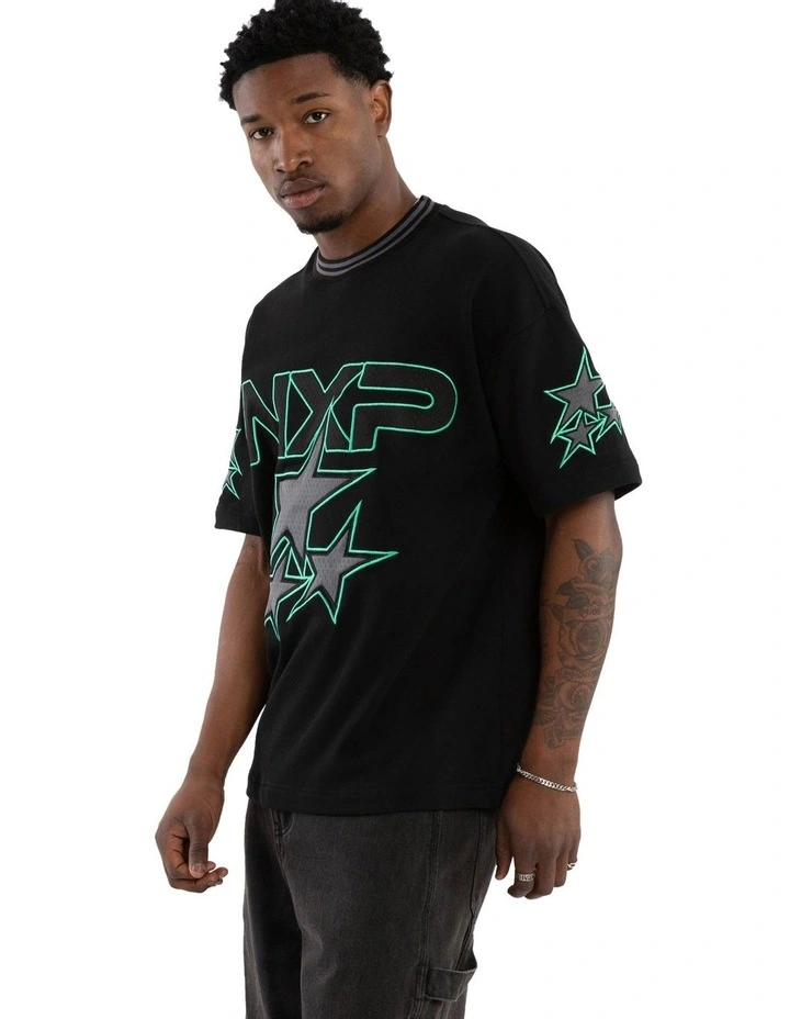 Glitches Loopback Raptor Tee in Black image 3