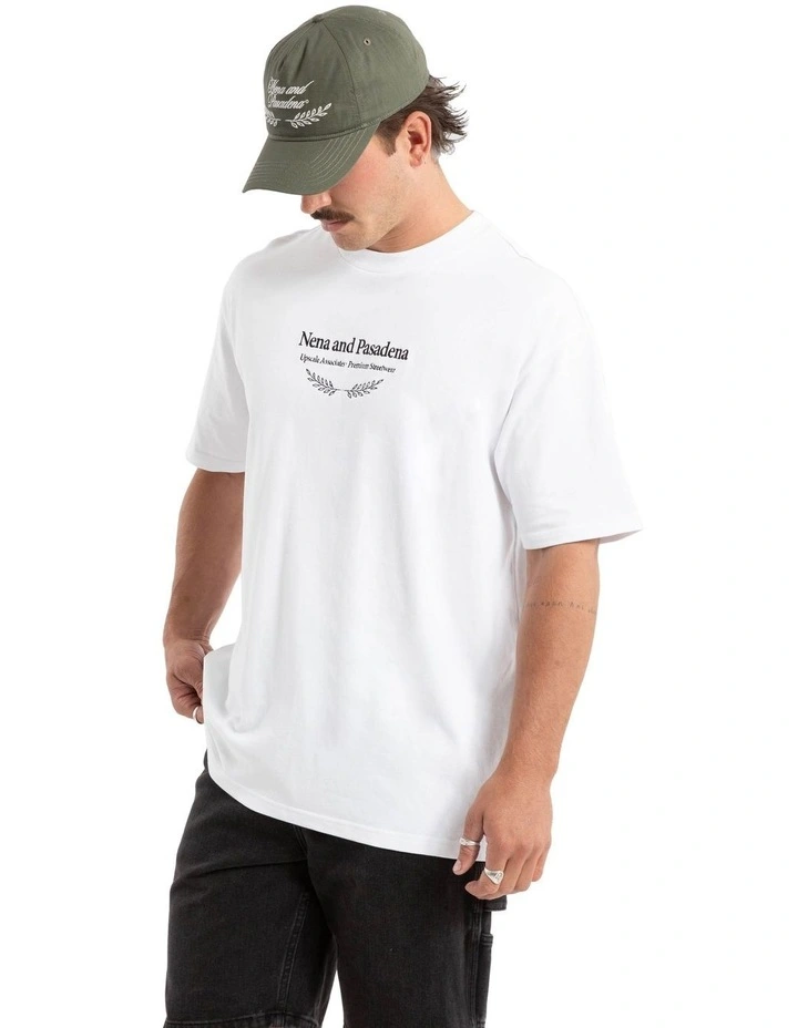 Buffer Box Fit Tee in White image 1