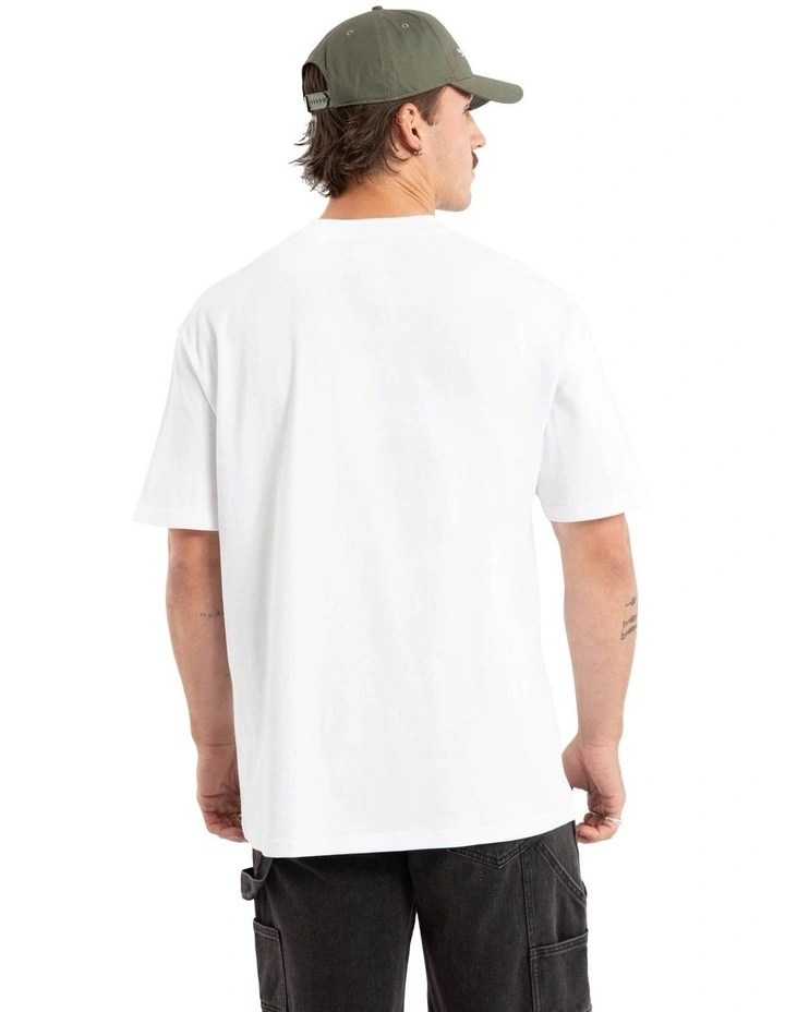 Buffer Box Fit Tee in White image 2