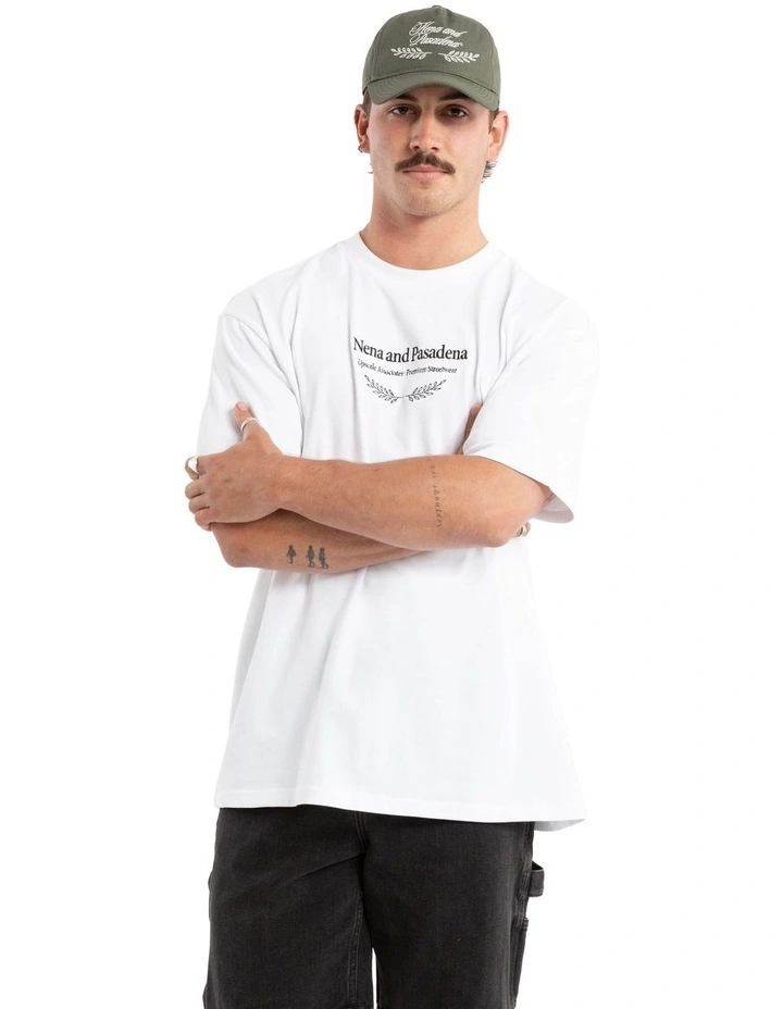 Buffer Box Fit Tee in White image 3