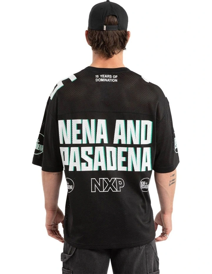 Patriot Gridiron Jersey T-shirt in Black image 1