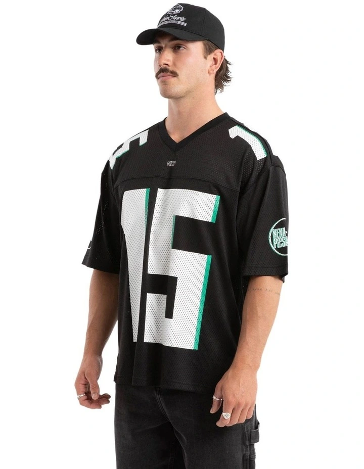 Patriot Gridiron Jersey T-shirt in Black image 3