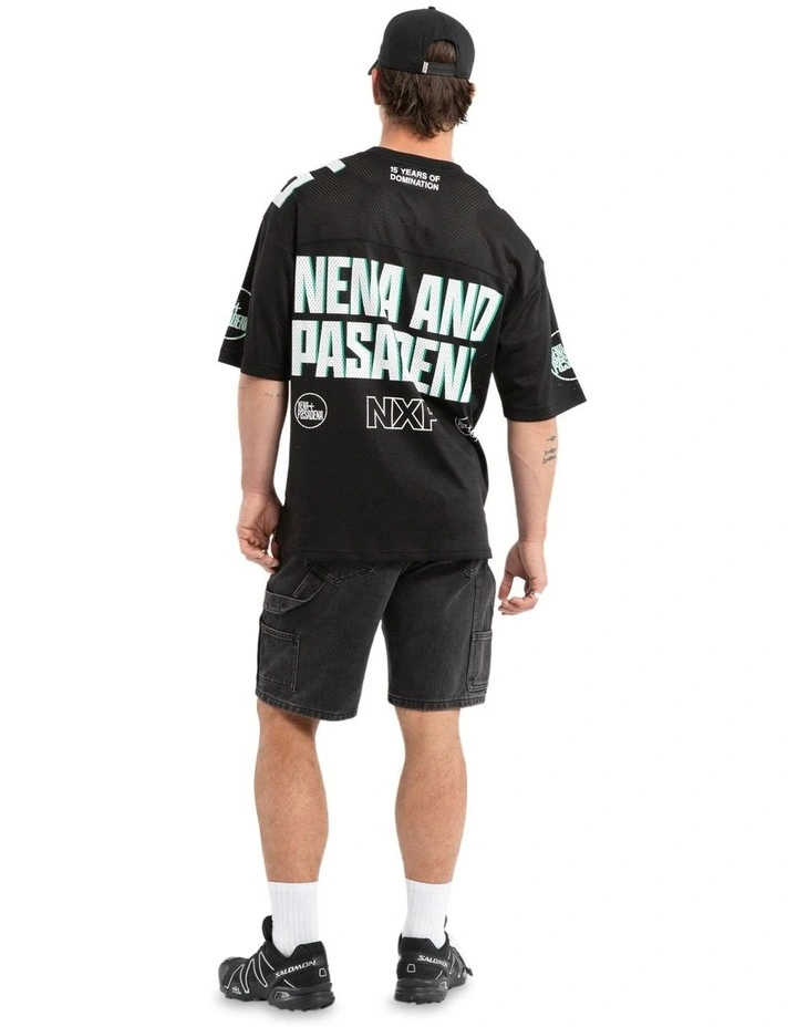 Patriot Gridiron Jersey T-shirt in Black image 5