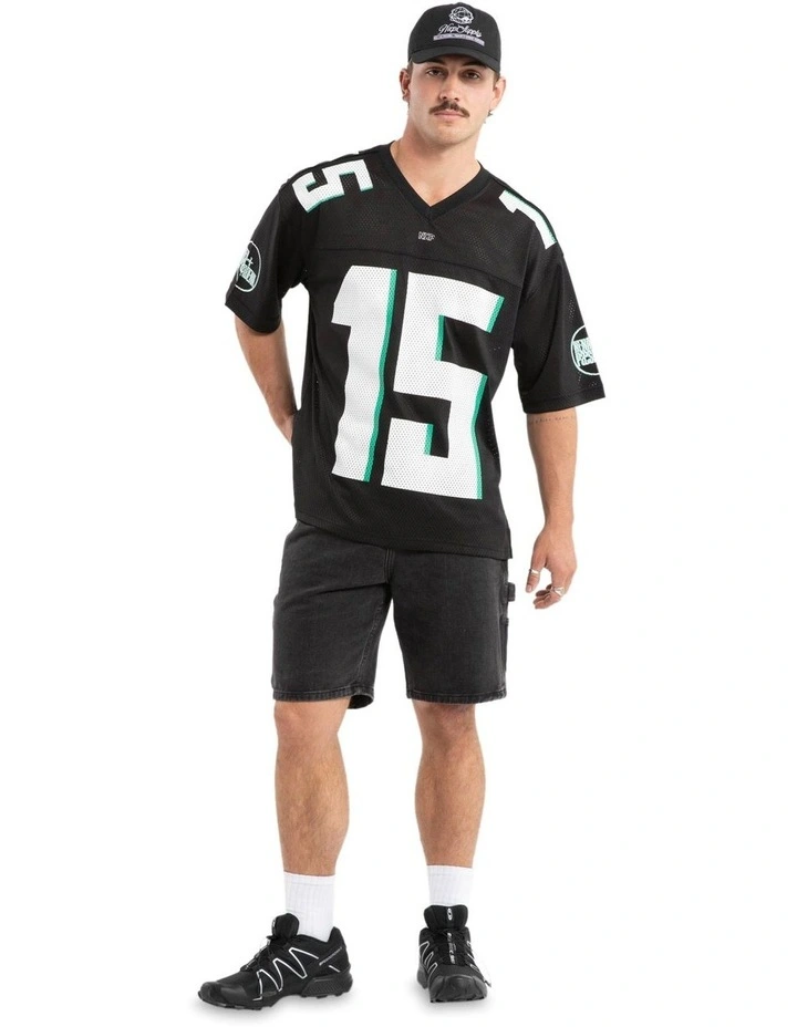 Patriot Gridiron Jersey T-shirt in Black image 6