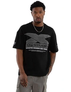 Exile Loopback Raptor Tee in Black