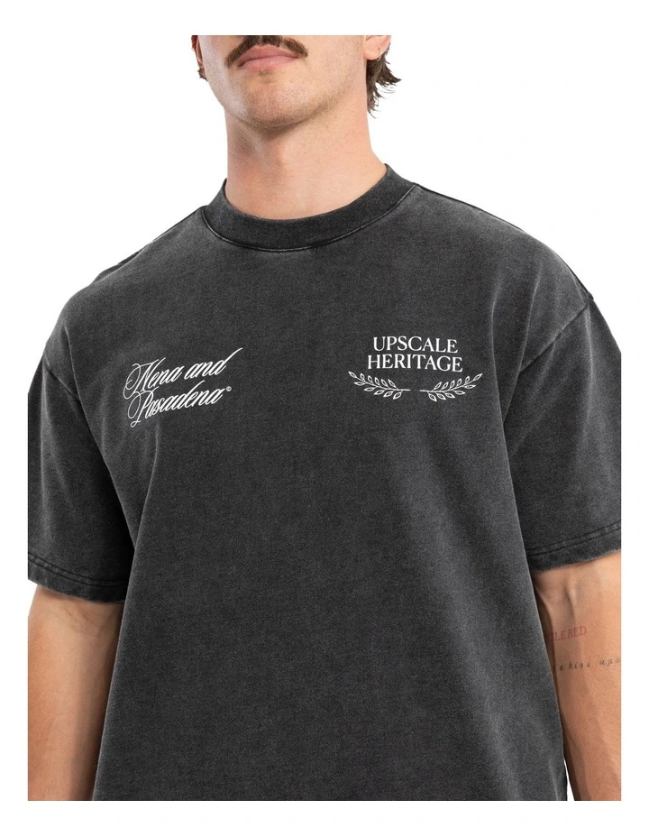 Heritage Loopback Raptor Tee in Mineral Black image 4