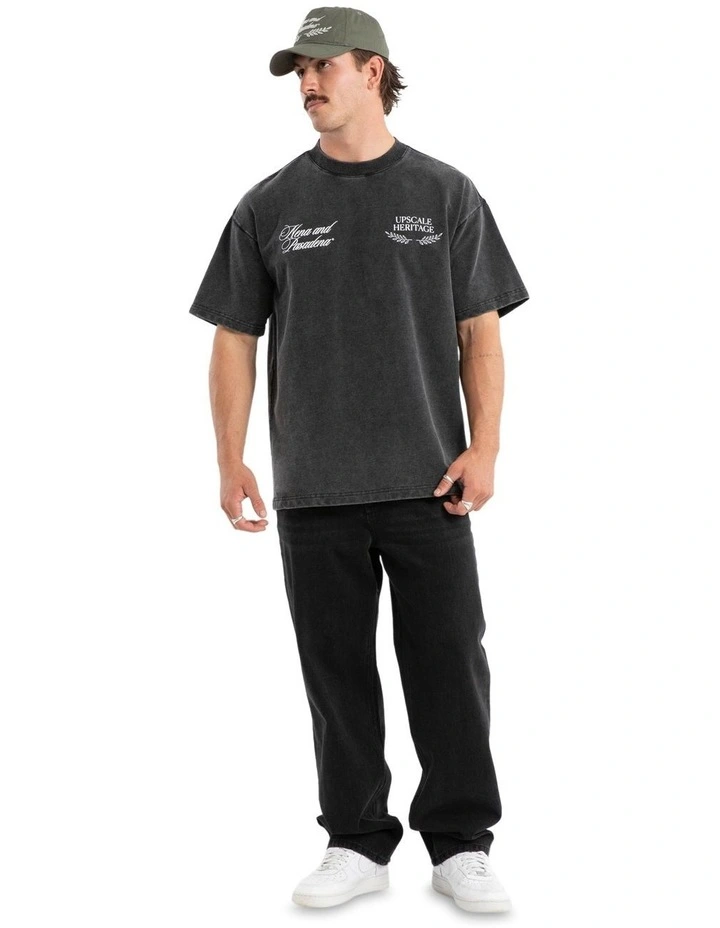 Heritage Loopback Raptor Tee in Mineral Black image 6