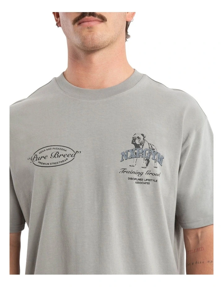 Ground Box Fit Tee in Grey image 4