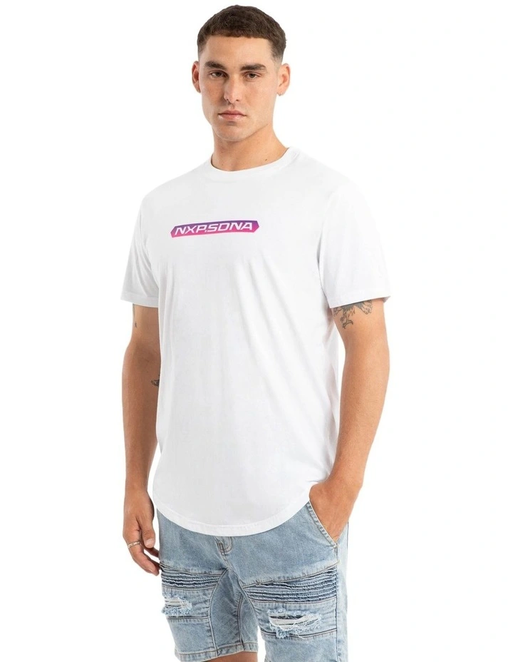Score Dual Curved Tee in White image 3