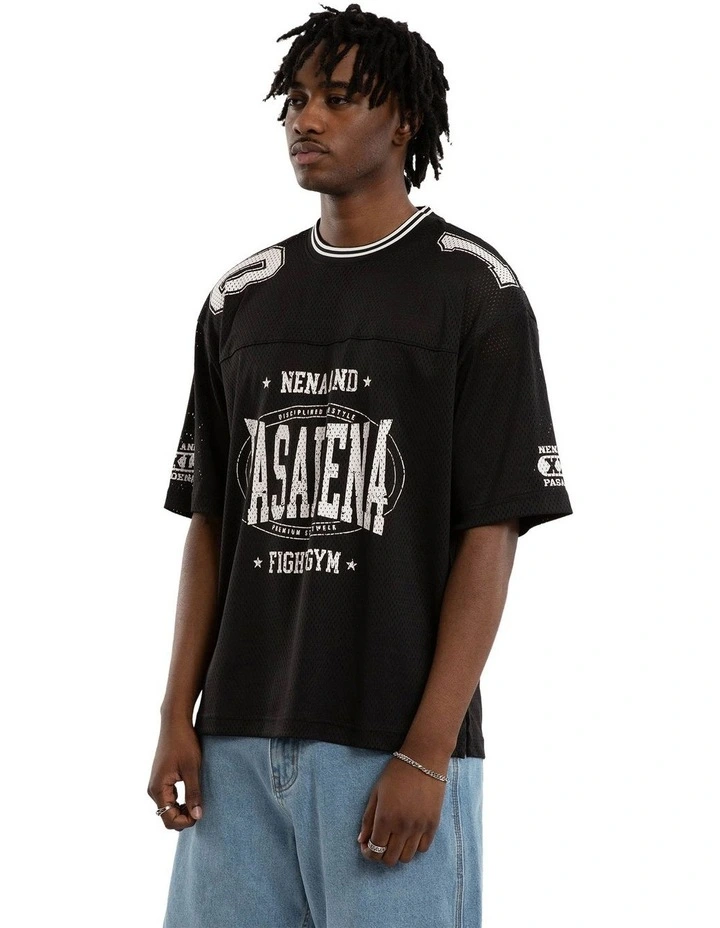 Mixer Football Jersey T-shirt in Black image 3