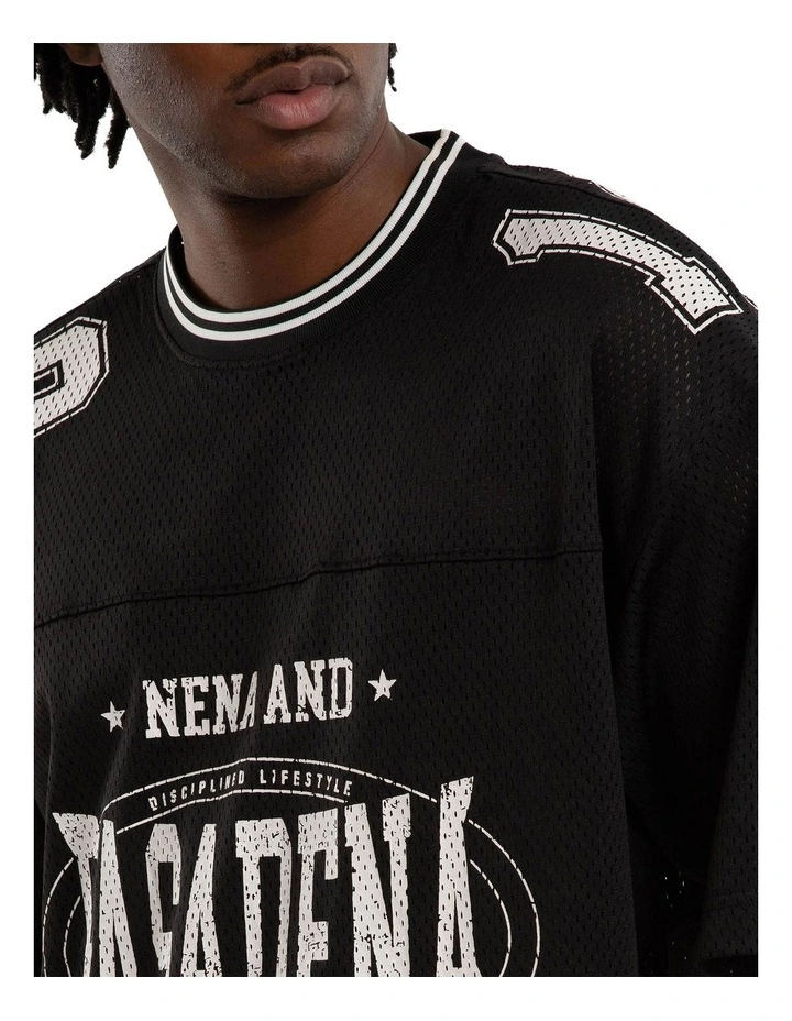 Mixer Football Jersey T-shirt in Black image 4