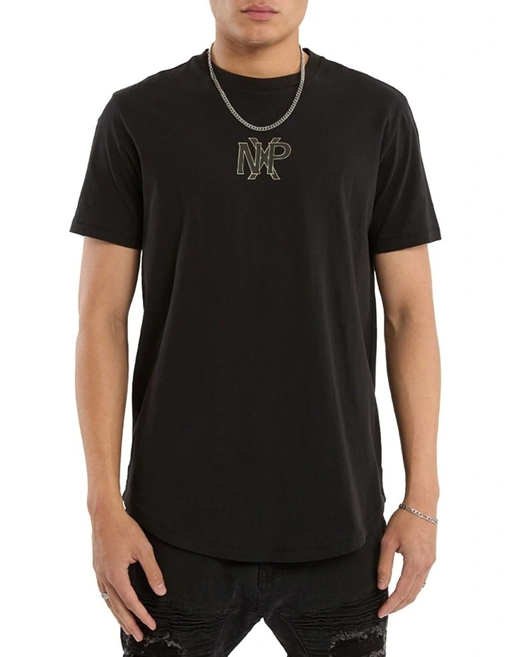 Ensemble Dual Curved Tee in Jet Black image 4